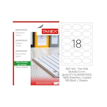 Tanex Tw-2118 58,4x42,3mm 100 Lü Lazer Etiket