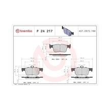 Brembo P24217 Arka Fren Balatasi 2209329 2247444 2367295
