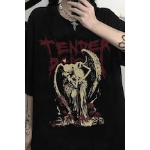 Startmore Adrift Siyah Tender Skeleton Angel Couple T-shirt Rbts410229 Siyah