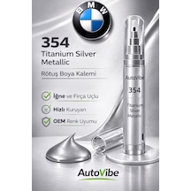 Bmw Rötuş Boya Kalemi 354 Titanium Silver Metallic Titanyum Gümüş Metalik