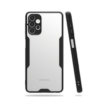 Nettech Samsung Galaxy A72 Uyumlu Platin Seri Arka Koruma Kılıf - Sarı Sari