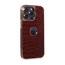 Apple  Uyumlu  iPhone 14 Pro Kılıf Snake Kapak Bordo