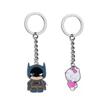 Batman Hello Kitty İkili 2 Adet Çift Anahtarlık Veya Çanta Süsü Çok Renkli