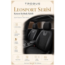 Renault Symbol 2008 Sonrası Uyumlu Leosport Serisi Siyah Ortopedik Keten Koltuk Kılıfı 31103423