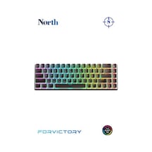 North Odin Pro Wl68 Lightcore Kablosuz Bluetooth Rgb Red Switch Türkçe Siyah Mekanik Gaming Klavye