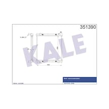 KALE OTO Radyatör 351390 Radyatör Al/Brz Iveco Eurocargo Radyatör 555×569×40