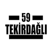 59 Tekirdağlı Araba Sticker 17x17 Cm Siyah