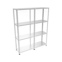 Rafburada 4 Katlı Duble Galvaniz Çelik Raf.Depo,Arşiv,Dosya Rafı 43 x 60 x 200 CM Kalınlık 0.70 MM
