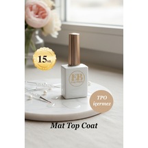 Mat Top Coat 15ml - Kalıcı Oje Ve Protez Tırnak Mat Top Kat - Tpo İçermez Mat Top Coat