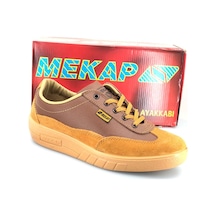 Mekap Kırmızı Kutu %100 Hakiki Deri Unisex İş Ve Spor Ayakkabı Sarı
