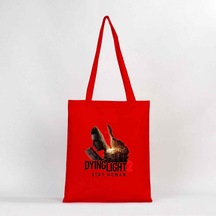 Dying Light 2 Logo Kırmızı Gabardin Bez Çanta