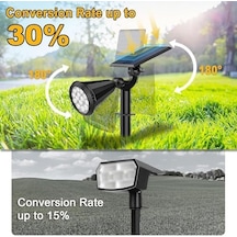 Forlife Gün Işığı18 Led Spot Güneş Enerjili Bahçe Aydınlatma Lambası, Fotoselli, Spike Aplik, 18w Su Geçirmez Dış Mekan Solar Lamba, Ağaç, Veranda, Havuz, Duvar Ve Zemin Montajına Uygundur 42 Cm Açık Lacivert