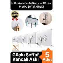 Çok Amaçlı Süper Güçlü Kendinden Yapışkanlı Kolay Montaj Duvar Mutfak Şeffaf Askılık Kancalı Askı Be Diğer