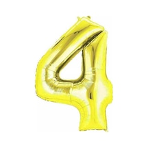 4 Rakam Folyo Gold Renk Balon Küçük 35 Cm Ekru