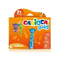 Teddy Jumbo Bebek Süper Yıkanabilir Keçeli Boya Kalemi 6'lı