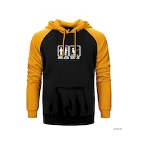 Problem Sloved Balıkçı Sarı Reglan Kol Kapşonlu Sweatshirt Sarı