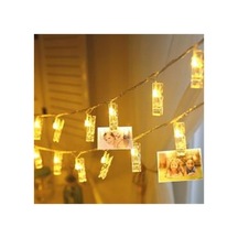3 Metre 20&apos Li Led Işıklı Atif Fotoğraf Askılığı Mandalları Standart