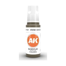 Ak Interactive 11151, 17 Ml. 3gen Brownish Green Maket Boyası Standart
