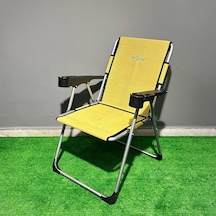 Argeus Rock Katlanabilir Kamp Sandalyesi Bardaklı - Hardal A-06