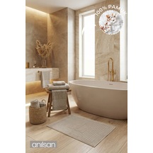 Vizon Zivra Ayak Havlusu - 50x70 Cm, 245 Gr, %100 Pamuk, Spa Ve Otel Banyo Paspası, Günlük Kullanıma Vizon