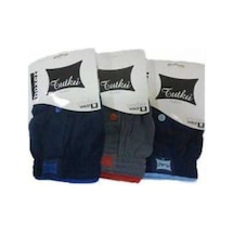 Tutku 3'lu Paket Erkek Penye Boxer %100 Cotton Karışık Renk Çok Renkli