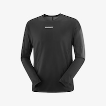 Salomon Sense Aero Gfx Ls Erkek Koşu Tişört Deep Black Lc2697300 Siyah