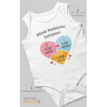 Morivokids Aileye Özel Sıfır Kollu Bebek Body %100 Pamuk Beyaz