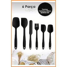 6 Adet Isıya Dayanıklı Yanmaz Yapışmaz Silikon Spatula Seti 6'l