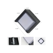 Şık Led Duvar Aplik, 15w, 1500 Lümen, 3200k, Gün Işığı, Ip44, Siyah 10 Parça Siyah