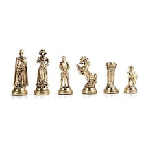 Gifthome Orta Boy Metal İngiliz Satranç Taşı Parlak