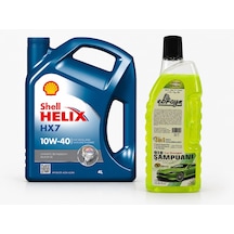 Shell Helix Hx7 10W-40  Motor Yağı 4 L + Oto Şampuan 1000 ML
