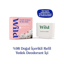 Wild Refill Yedek Stick Deodorant İçi %98 Doğal Formül - Fresh Cotton & Sea Salt 40 Gr