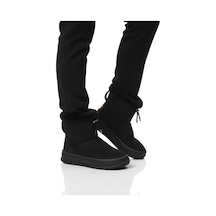 Siyah Kürklü Kaymaz Soğuğa Dirençli Kadın Bot 25003 Z Siyah