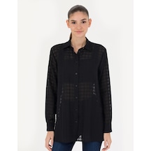 Pierre Cardin Kadın Siyah Gömlek Desenli 50273146-vr046 Siyah
