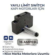 Yaylı Limit Swich Kapı Motorları Ve Endüstriyel Alanlarda Kullanım 16amper