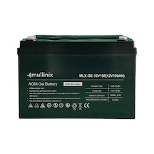 Mullinix 12v 100ah Derin Döngülü Agm Jel Akü