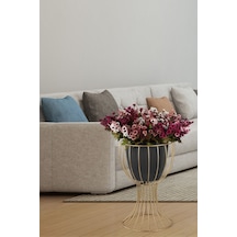 Anafor Saksılık Eskitme 43 Cm Siyah Saksı