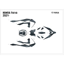 Forza 250 2021- 15 Parça Tank Pad Grenaj Kaplama Siyah