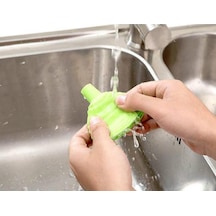 Yeşil Saf Silikon Teleskopik Huni İhtiyaçları Mutfak Katlanabilir Katlanabilir Sızıntı Yağ Sızıntısı Hunisi Yeşil