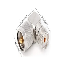 Joykk Uhf Pl259 Erkek Bağlantı Adaptörü Dişi So239 90 Derece Açılı Jack - Arjantin