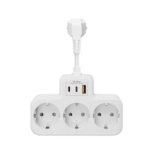 Çoklu Kablolu Priz Çoğaltıcı Priz Dönüştürücü 1usb 2type C Girişli Yüksek Akım Korumalı Fiş
