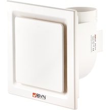 Bahçıvan 24x24 cm BPR 1012 1050 D/D 220/230V Monofaze Plastik Radyal Banyo-Tuvalet Aspiratörü