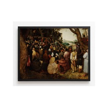 Rönesans Bruegel Vaftizci Yahya'nın Vaazı Çerçevesiz Poster 21x30 Cm A4 Tablo Rönesans Klasik Sanat