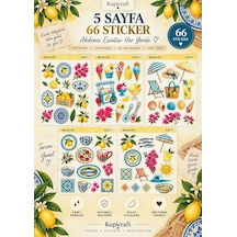 5 Sayfa Akdeniz Esintisi - İtalya Sticker Seti Ajanda Scrapbook Journal Etiket - 931269515 Diğer
