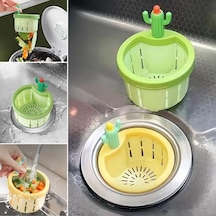 Basmalı Kaktüs Mutfak Lavabo Süzgeci Sebze Artıkları Ve Yemek Kalıntıları İçin Gider Filtresi Çok Renkli
