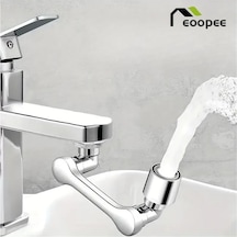 Jialan 1080 Evrensel Rotasyon Musluk Lavabo Robot Kol Dokunun A Gümüş