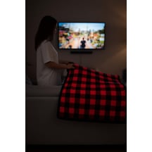 Tv Battaniyesi Kırmızı Genel