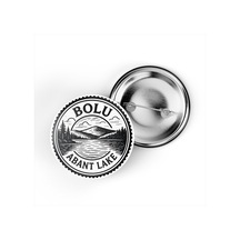 5 Adet İğneli Çanta Rozeti - Abant Gölü - Bolu - 44 MM Çok Renkli