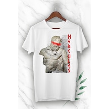 Flood Of Style Mitoloji Herkül Herakles Baskılı Beyaz Unısex Tişört