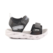 Siyah Cırtlı Işıklı Erkek Çocuk Spor Sandalet 018127 P Siyah